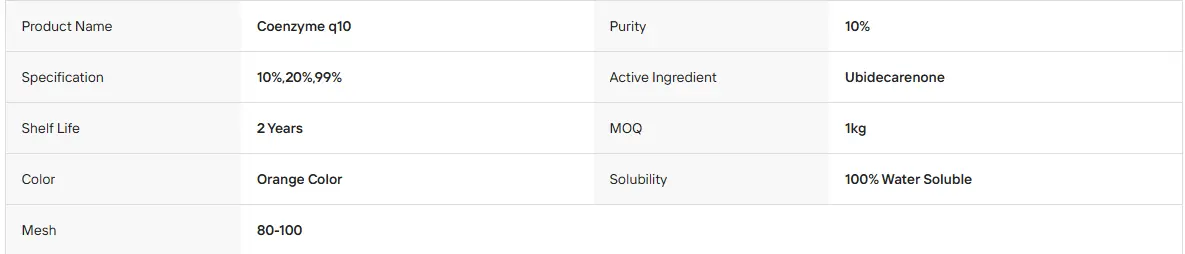 Q10 Coenzyme Q10 Powder 98 